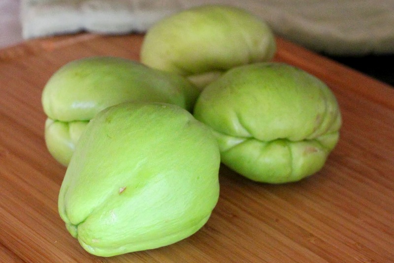 raw chayote fruit