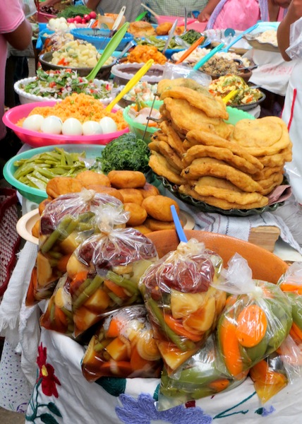 Prepared Foods at the Wednesday Etla Market, Photo Credit: Lola's Cocina