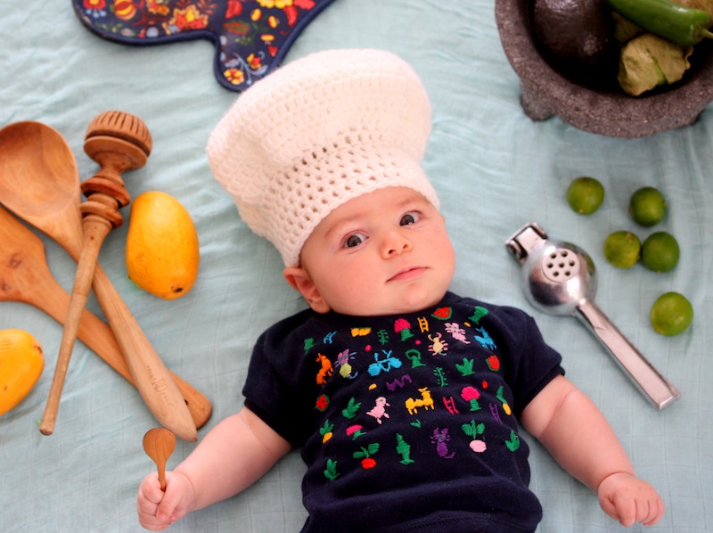 My newest little sous chef, Amado Ziv, Photo credit: Lola's Cocina