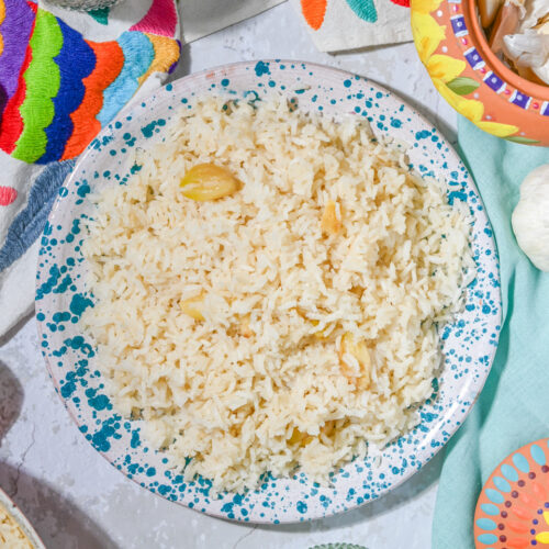 Arroz al ajo Arroz con mantequilla y ajo Garlic rice Garlic rice pilaf