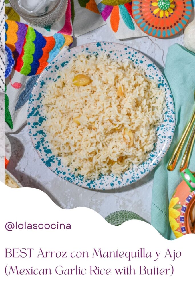 Arroz al ajo Arroz con mantequilla y ajo Garlic rice Garlic rice pilaf