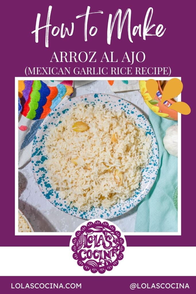 Arroz al ajo Arroz con mantequilla y ajo Garlic rice Garlic rice pilaf