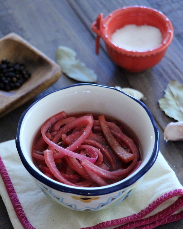 Escabeche Rojo (Pickled Red Onions) + Video