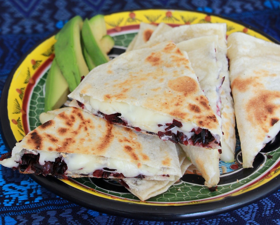 Hibiscus Flower Quesadillas | Quesadillas con Flor de Jamaica