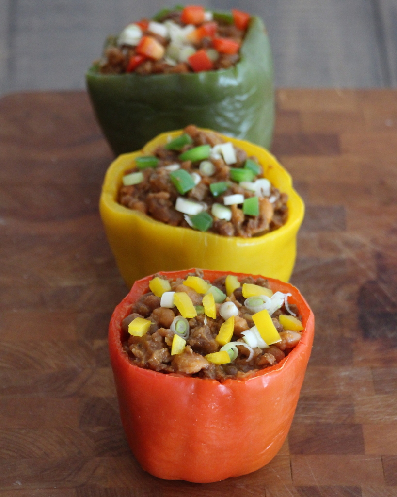 Aunt Stella's Famous Stuffed Bell Peppers with Meat and Baked Beans