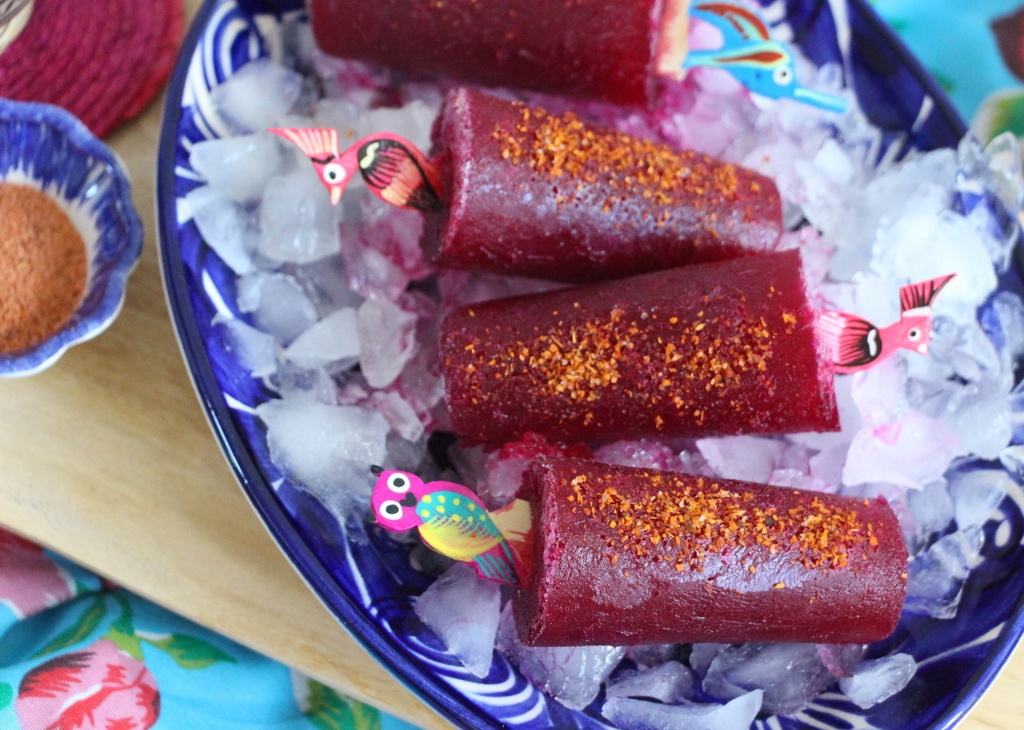 Spicy Prickly Pear Mezcal Paletas | Lola's Cocina | www.lolascocina.com