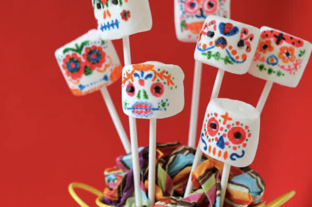 sugar skull marshmallow DIY