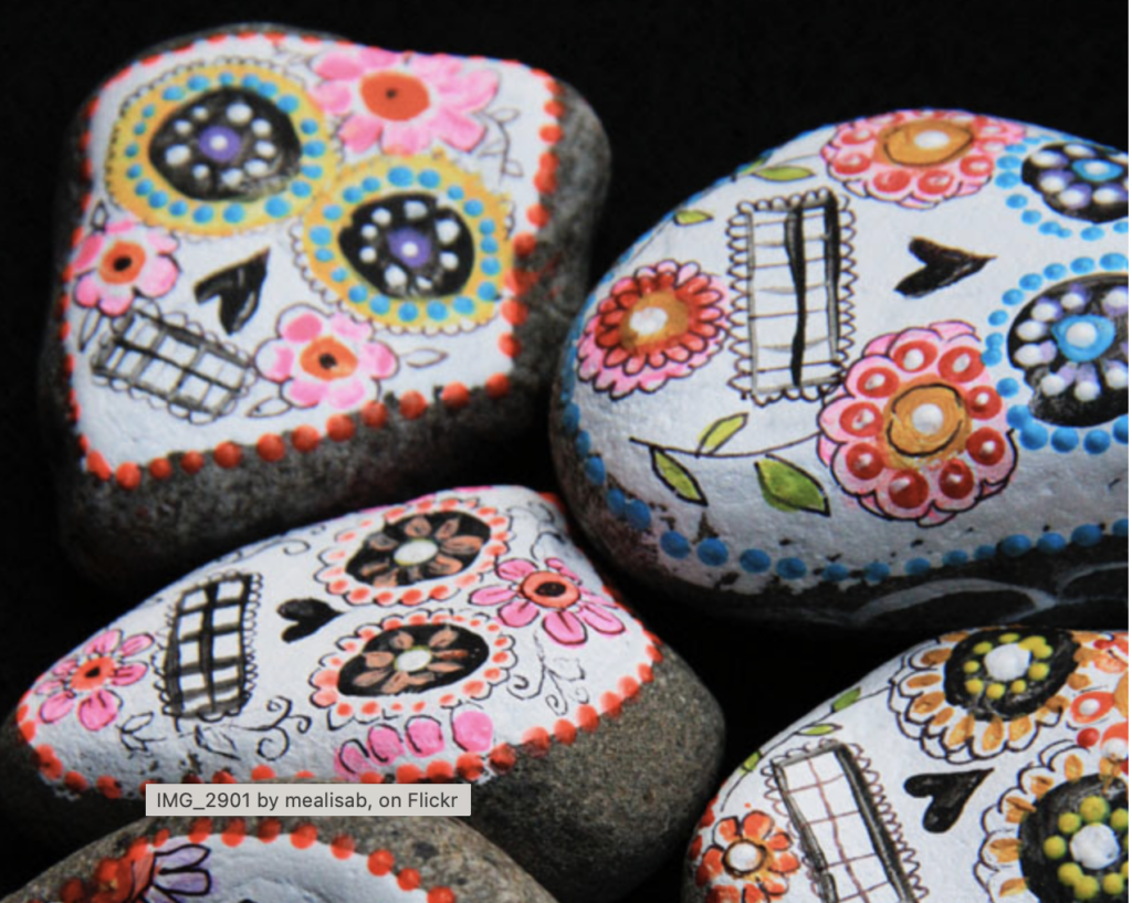 sugar skull rock art