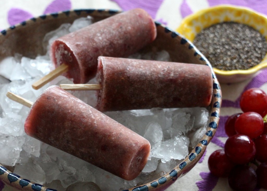 Grape and Chia Protein Paletas