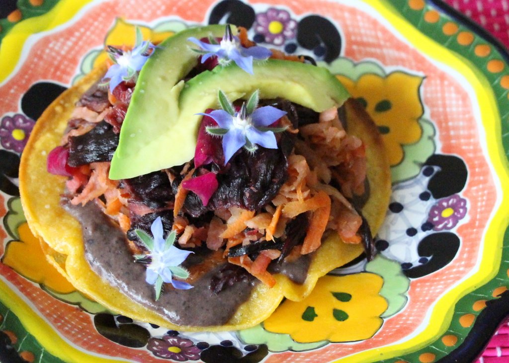 What the Health + Delicious Hibiscus Tostadas Recipe