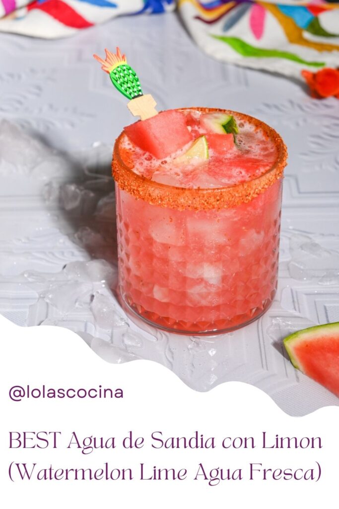 Agua de sandia y limon Agua de sandia con limon Watermelon agua fresca Watermelon lime agua fresca Agua fresca watermelon Agua freca mexicanas
