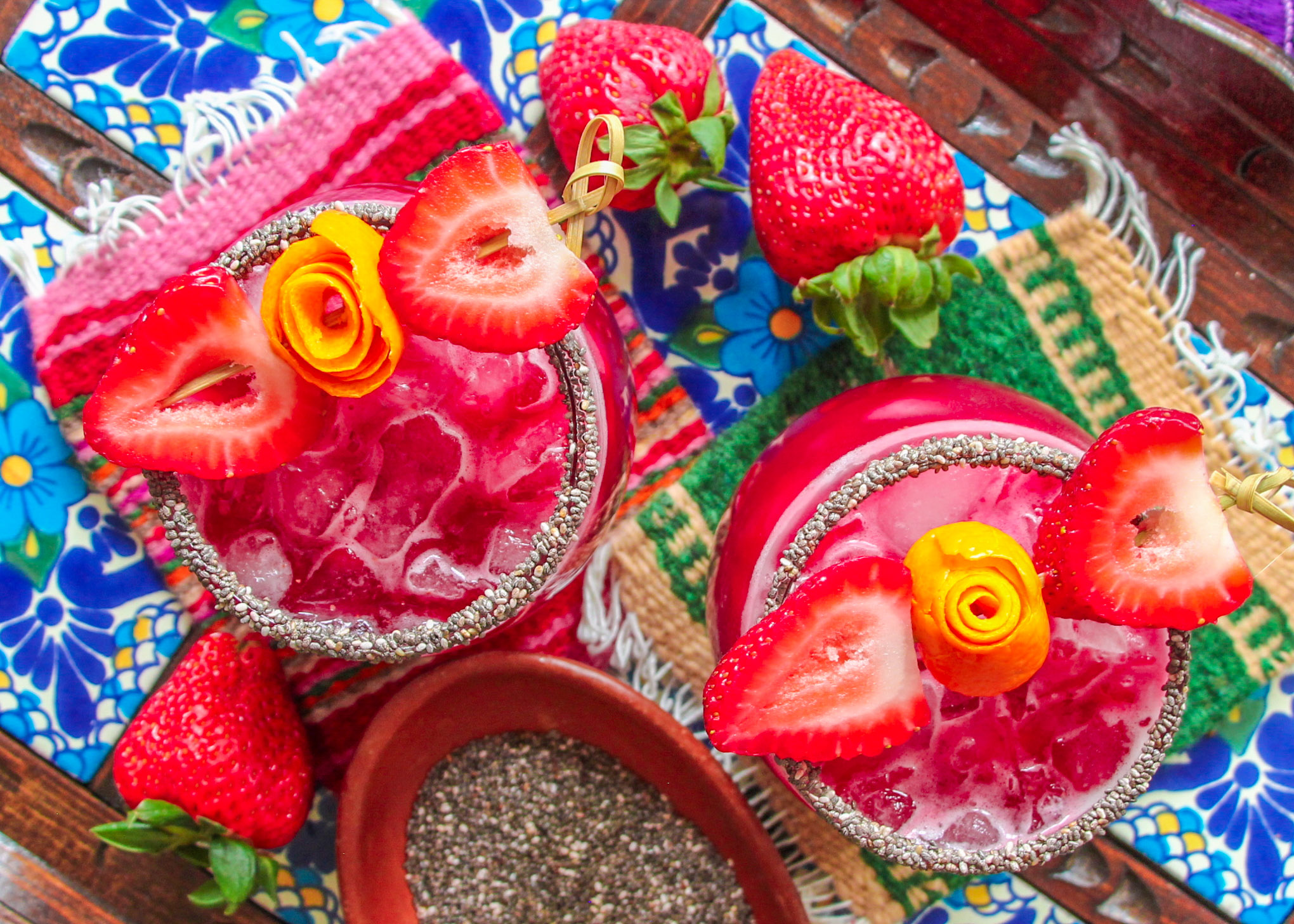 Strawberry Beet Mezcal Margaritas