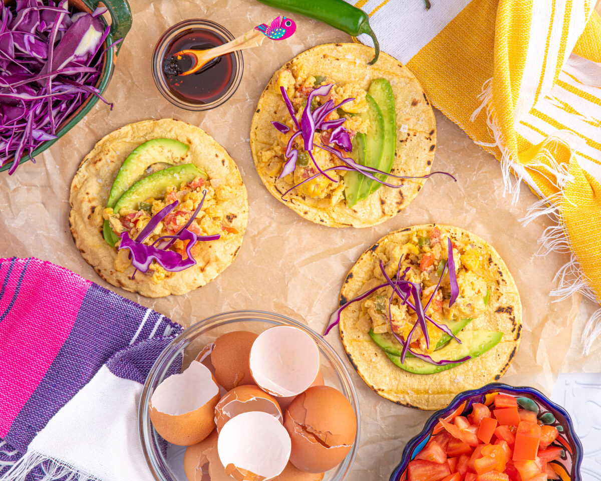 Mexican breakfast scrambled eggs