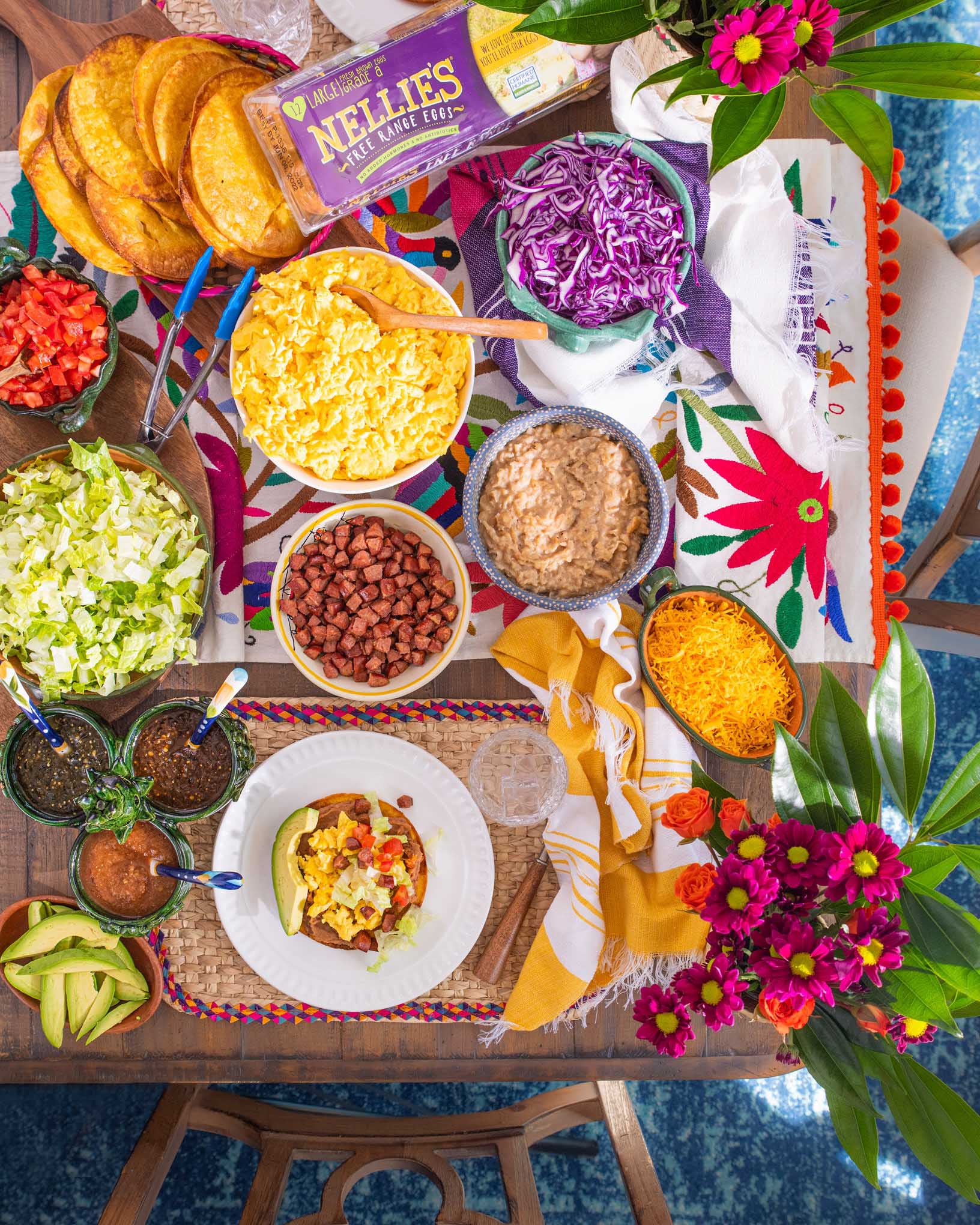 mexican tostadas, breakfast tostadas, mexican breakfast