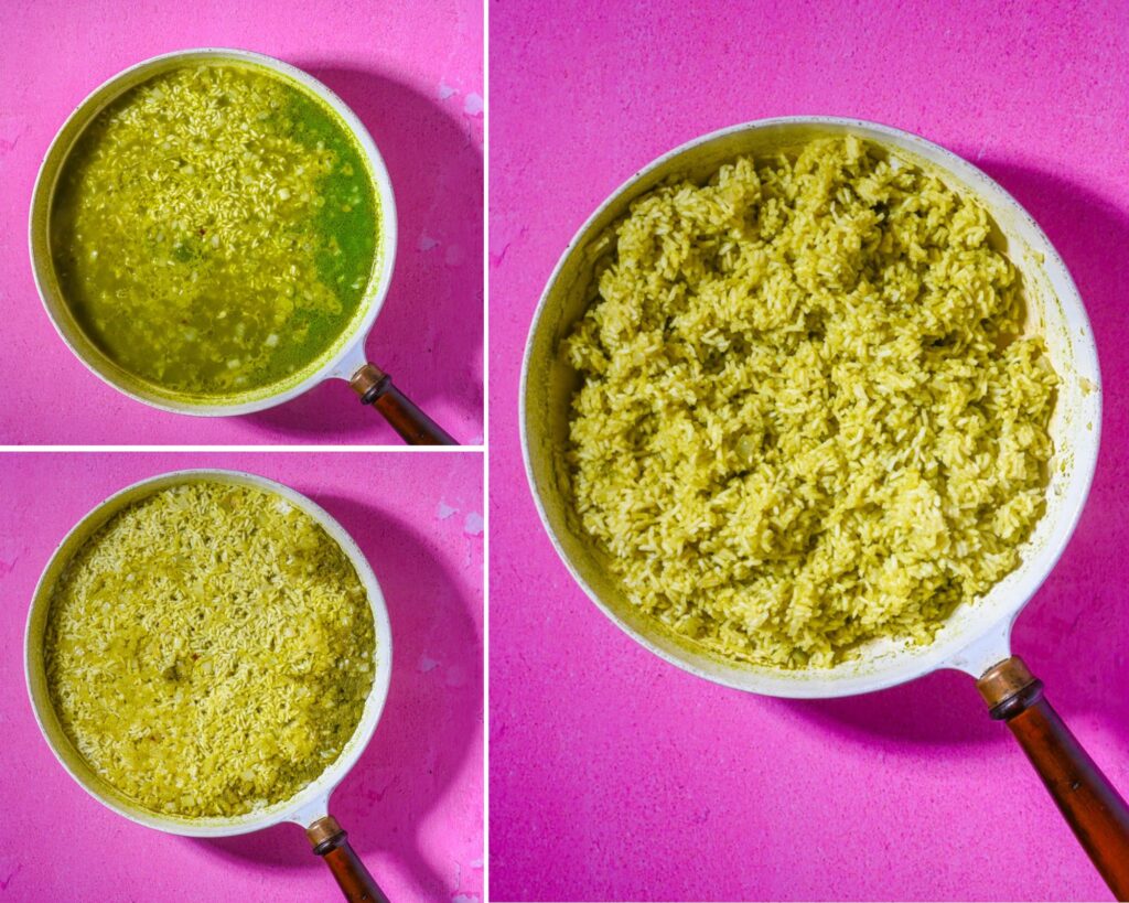 Arroz verde Arroz verde con cilantro Green rice recipe Mexican green rice