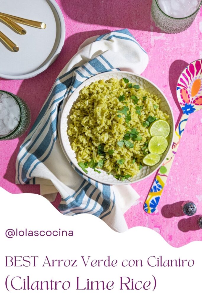 Arroz verde Arroz verde con cilantro Green rice recipe Mexican green rice