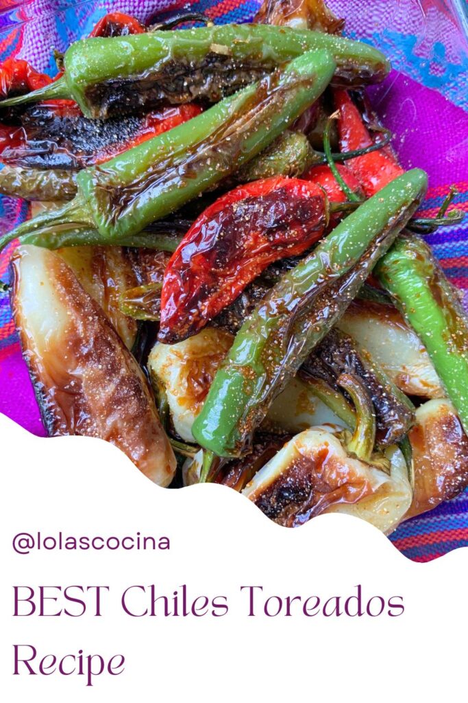 Chiles toreados recipe Chiles toreados receta Chiles toreados con soya Chiles toreaods con cebolla Chiles toreados para sushi Chiles toreados en salsa soya Blistered peppers