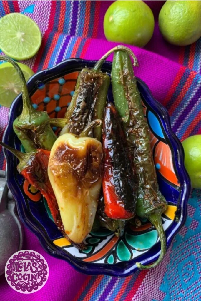 Chiles toreados recipe Chiles toreados receta Chiles toreados con soya Chiles toreaods con cebolla Chiles toreados para sushi Chiles toreados en salsa soya Blistered peppers