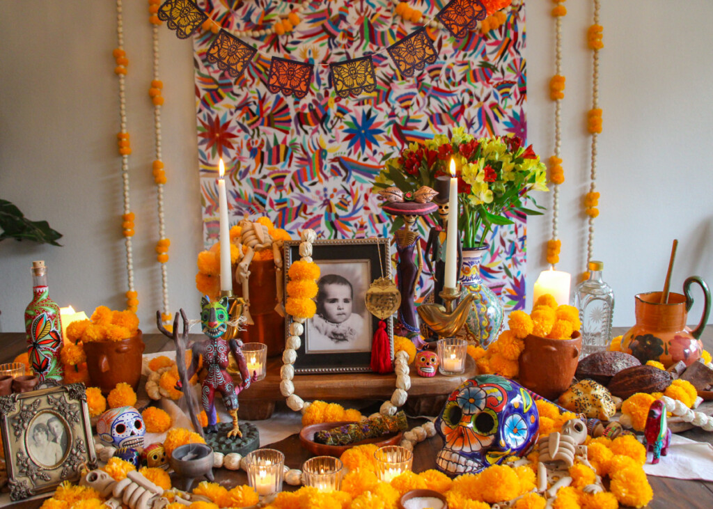 marigold garland for Day of the Dead