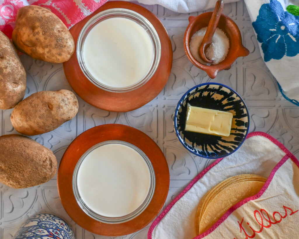 ingredients for tacos de papa