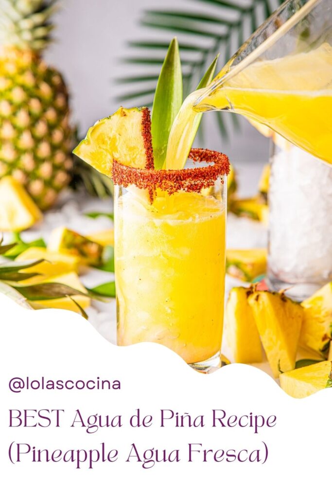 Agua de piña Agua de piña receta Agua de pina recipe Pineapple agua fresca Pineapple agua fresca recipe