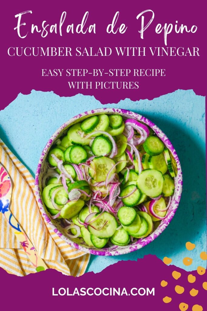 Ensalada de Pepino - Easy Cucumber Salad with Vinegar and Sugar