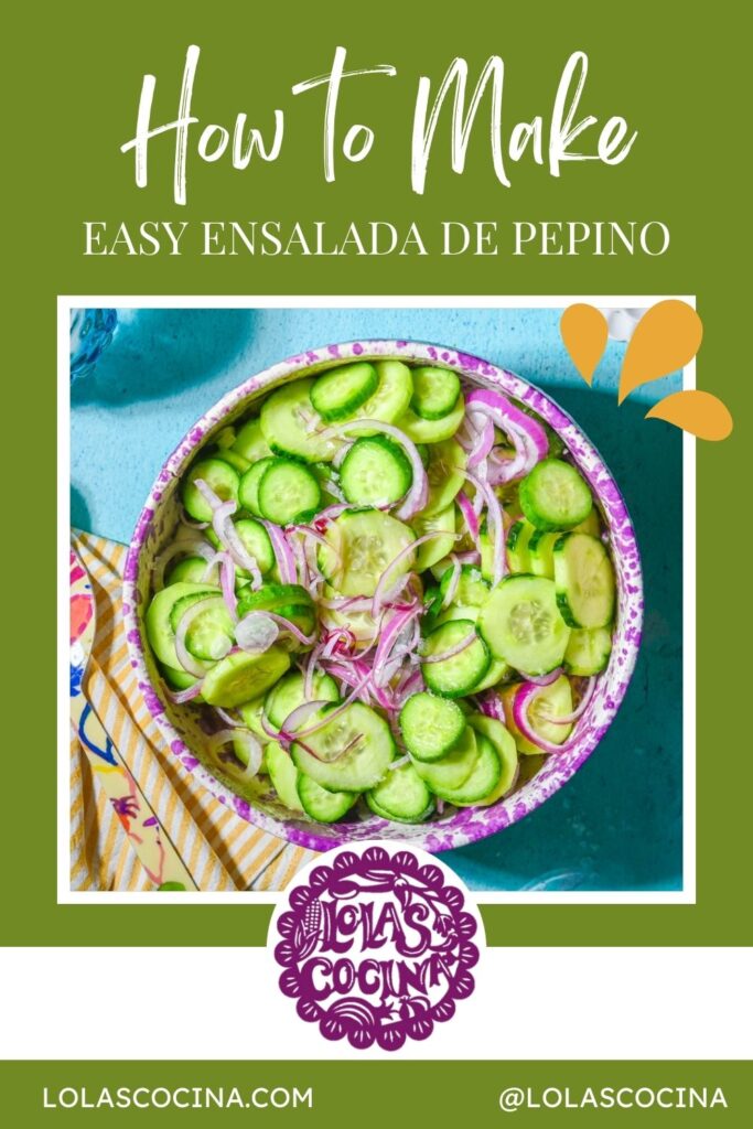 Ensalada de Pepino - Easy Cucumber Salad with Vinegar and Sugar