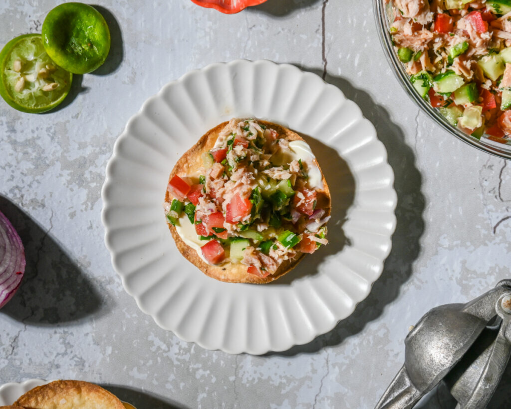 Ceviche de atun Tuna ceviche Tuna ceviche recipe Canned tuna ceviche