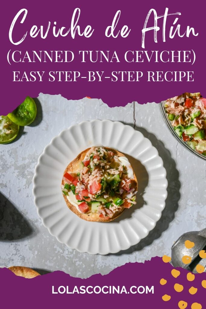 Ceviche de atun Tuna ceviche Tuna ceviche recipe Canned tuna ceviche