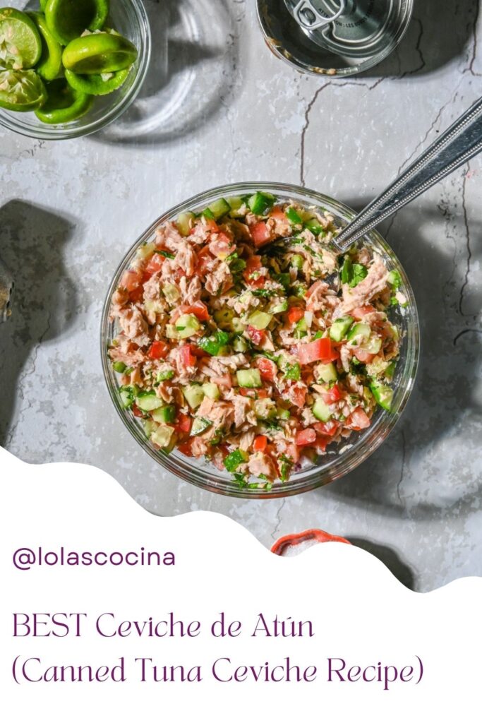 Ceviche de atun Tuna ceviche Tuna ceviche recipe Canned tuna ceviche