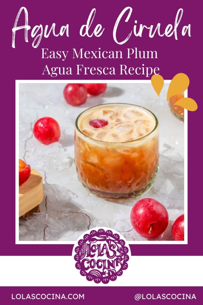 Plum agua fresca Plum drink recipe Agua de ciruela Agua de ciruela roja Agua fresca de ciruela