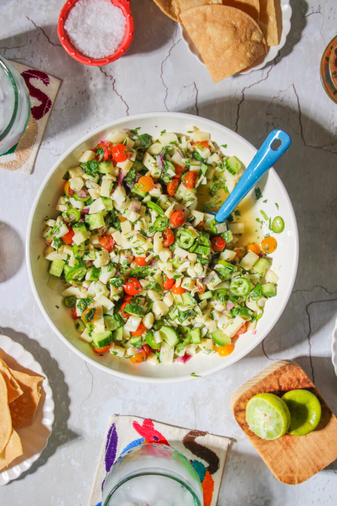 Ceviche de palmitos Ceviche de palmito receta Ceviche de palmito gourmet Vegan ceviche Vegan ceviche recipes Vegan ceviche hearts of palm Hearts of palm recipes Hearts of palm ceviche Hearts of palm ceviche recipes