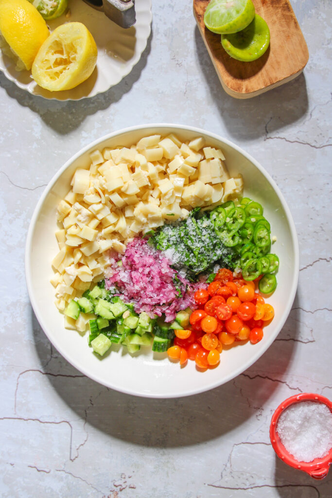 Ceviche de palmitos Ceviche de palmito receta Ceviche de palmito gourmet Vegan ceviche Vegan ceviche recipes Vegan ceviche hearts of palm Hearts of palm recipes Hearts of palm ceviche Hearts of palm ceviche recipes